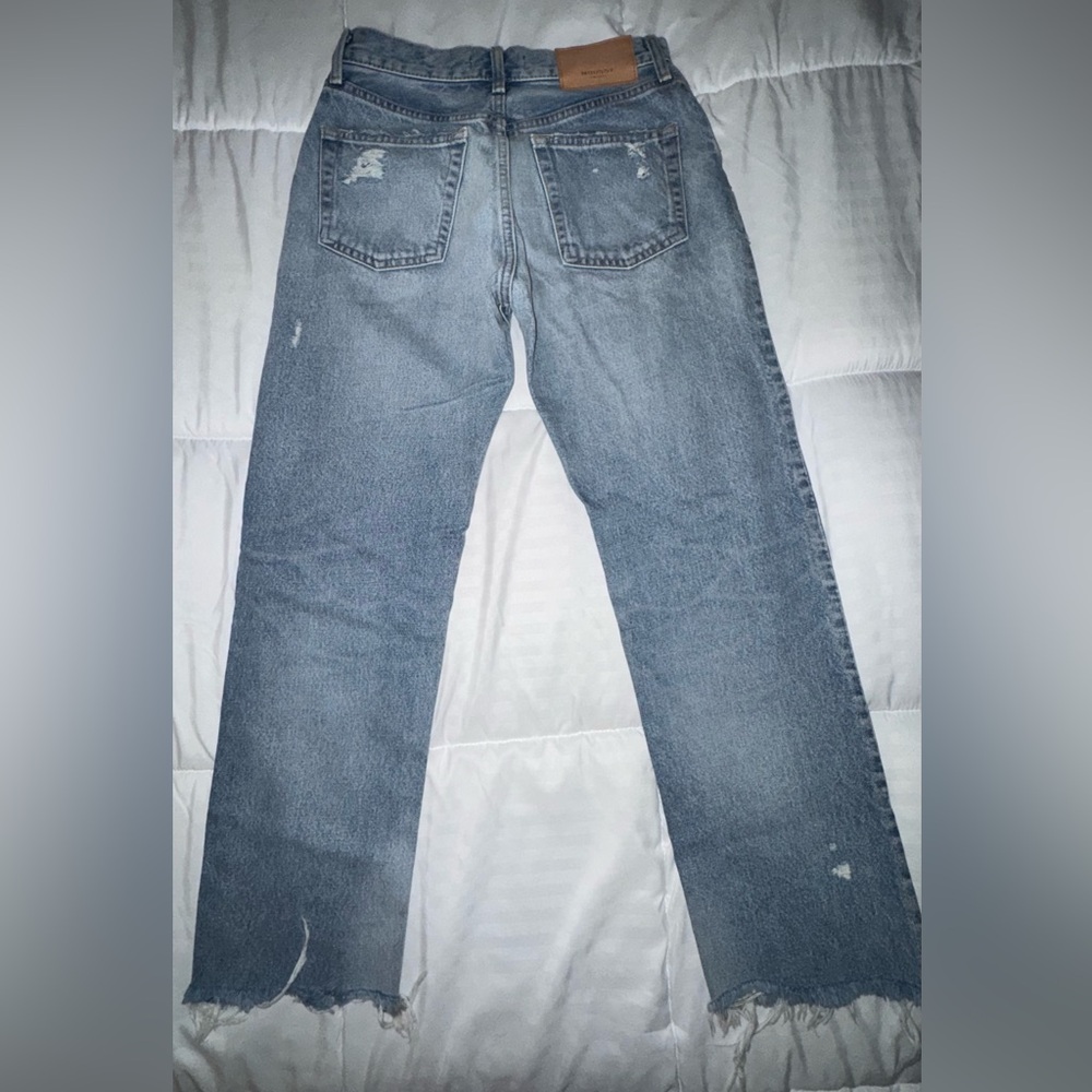 Moussy Vintage Light Blue Distressed Womens Jeans - Picture 8 of 13